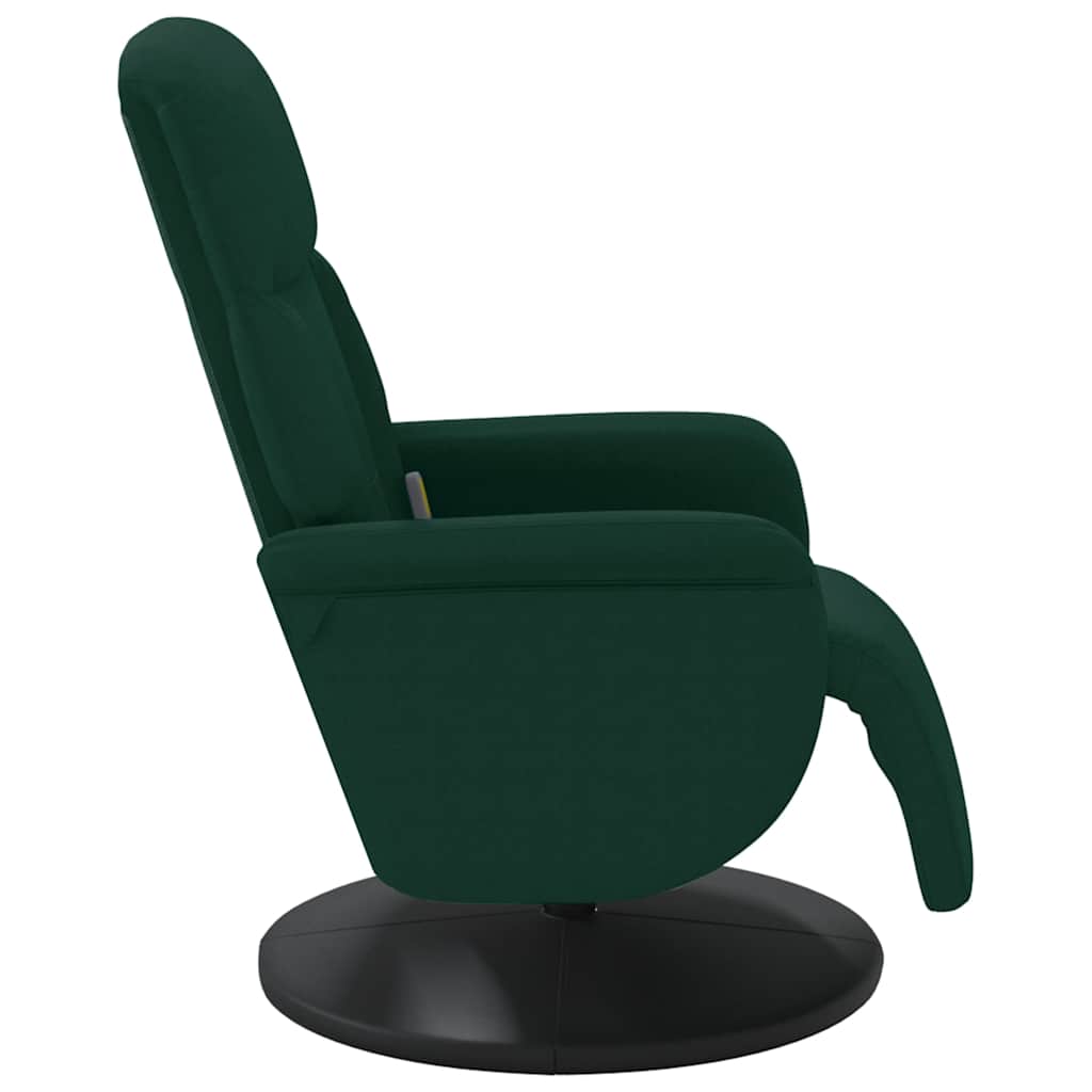Poltrona Reclinante Massaggio Poggiapiedi Verde Scuro Velluto | homemem39