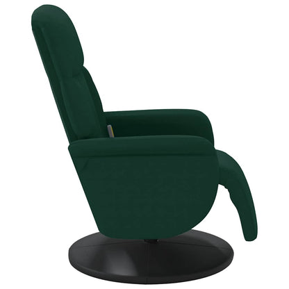 Poltrona Reclinante Massaggio Poggiapiedi Verde Scuro Velluto | homemem39