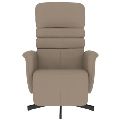 Poltrona Reclinabile con Poggiapiedi Cappuccino in Similpelle - homemem39