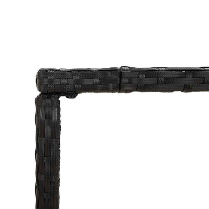 Set Bar da Giardino 5 pz con Cuscini in Polyrattan Nero | homemem39