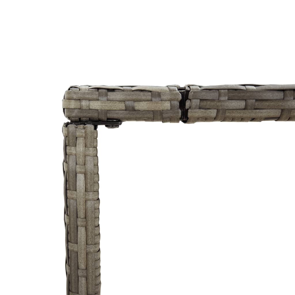 Set Bar da Giardino 5 pz con Cuscini in Polyrattan Grigio | homemem39