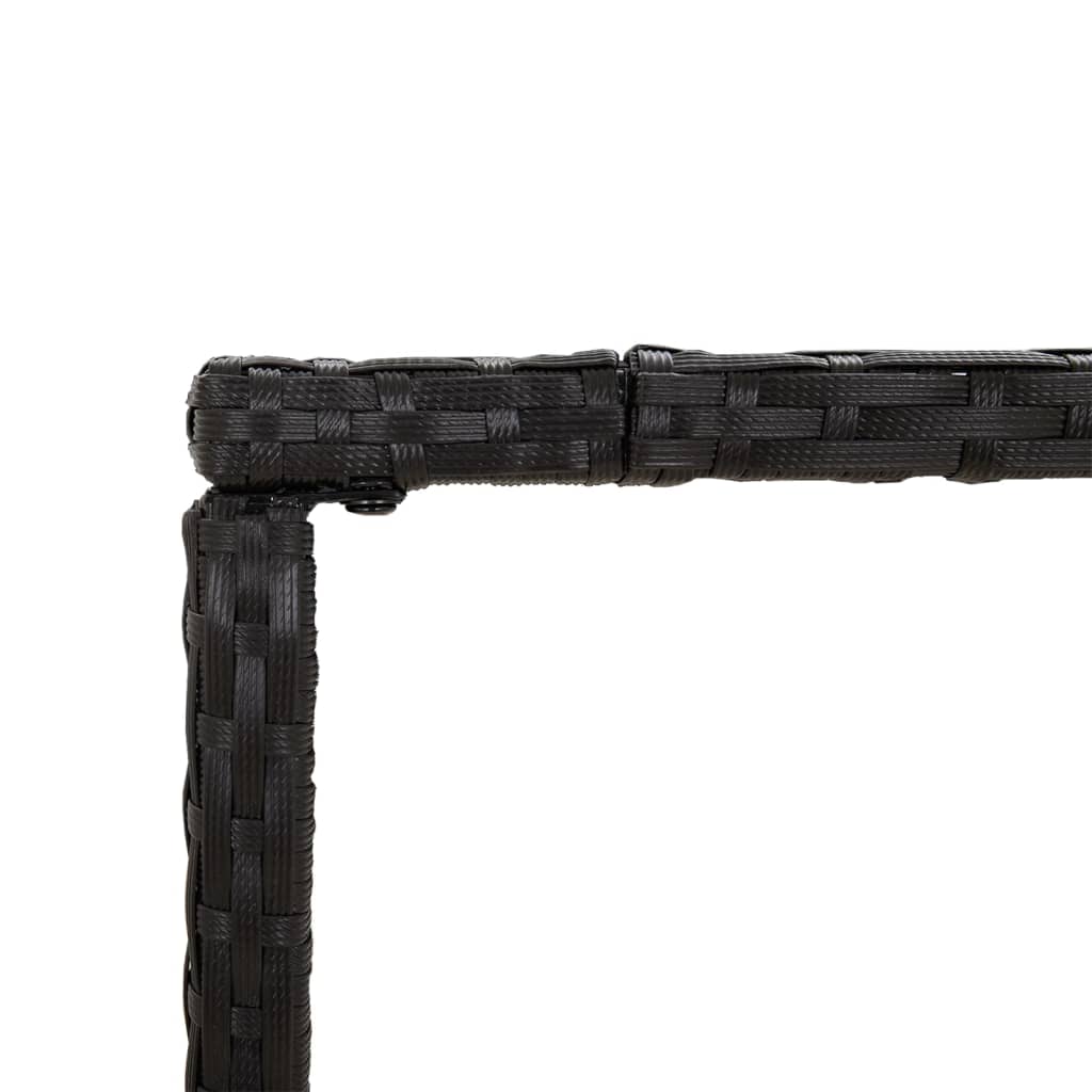 Set Bar da Giardino 5 pz con Cuscini in Polyrattan Nero | homemem39