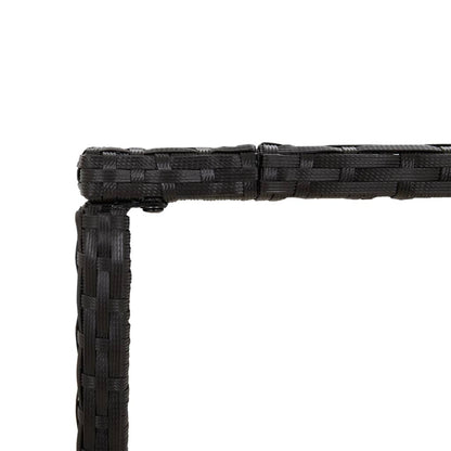 Set Bar da Giardino 5 pz con Cuscini in Polyrattan Nero | homemem39