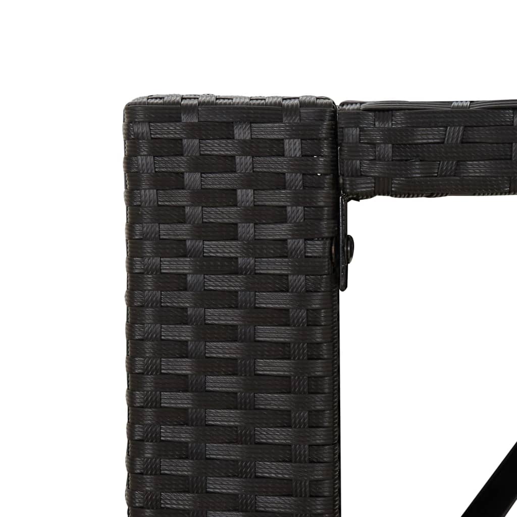 Set Bar da Giardino 5 pz con Cuscini in Polyrattan Nero | homemem39