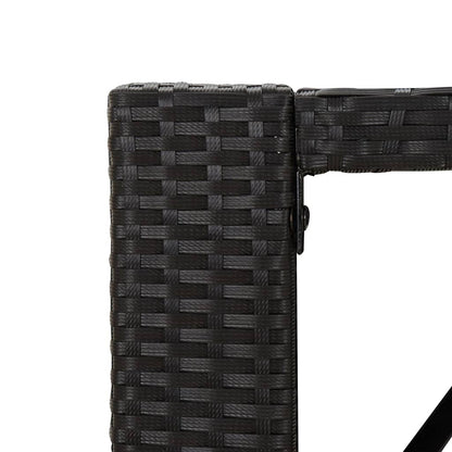 Set Bar da Giardino 5 pz con Cuscini in Polyrattan Nero | homemem39