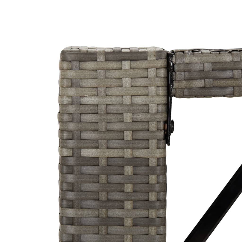 Set Bar da Giardino 5 pz con Cuscini in Polyrattan Grigio | homemem39