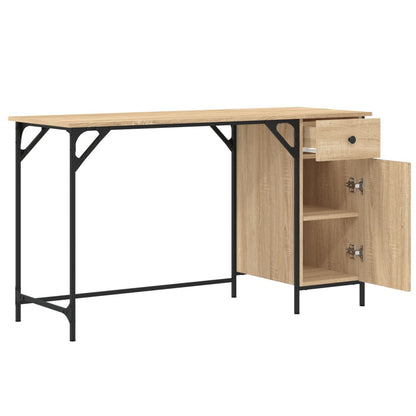 Scrivania Computer Rovere Sonoma 131x48x75 cm Legno Multistrato