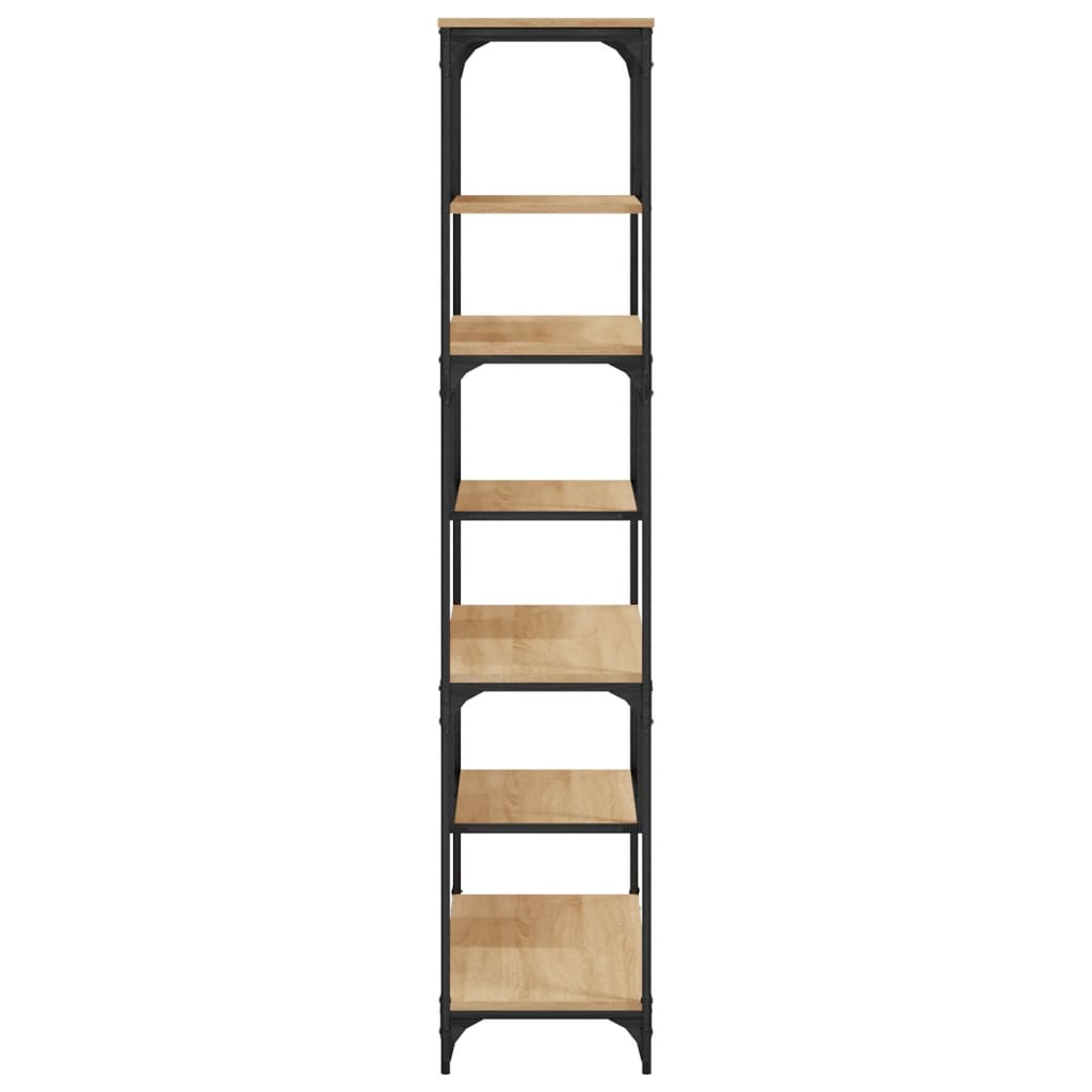 Libreria Rovere Sonoma 81x36x176 cm in Legno Multistrato