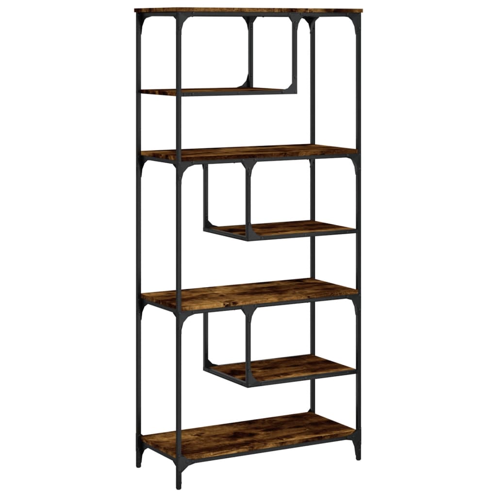 Libreria Rovere Fumo 81x36x176 cm in Legno Multistrato | homemem39