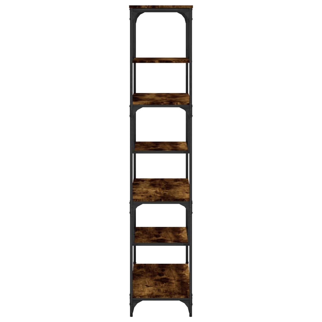 Libreria Rovere Fumo 81x36x176 cm in Legno Multistrato