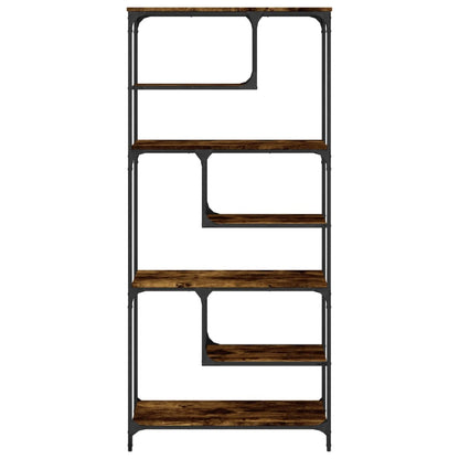 Libreria Rovere Fumo 81x36x176 cm in Legno Multistrato | homemem39