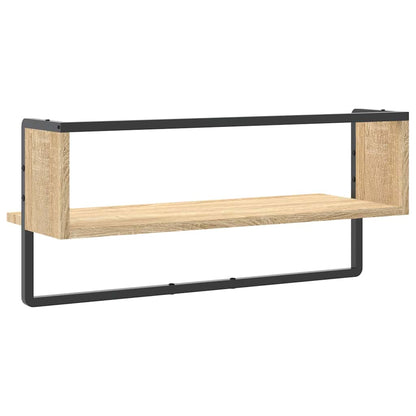 Mensola a Parete con Asta Rovere Sonoma 65x25x30 cm | homemem39