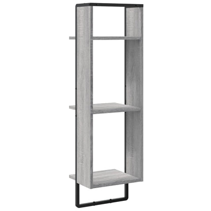 Scaffale Parete 3 Ripiani Grigio Sonoma 30x25x100cm Multistrato | homemem39
