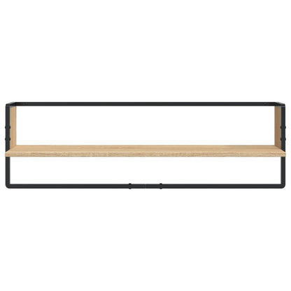 Set Mensole Parete con Aste 6pz Rovere Sonoma Legno Multistrato | homemem39