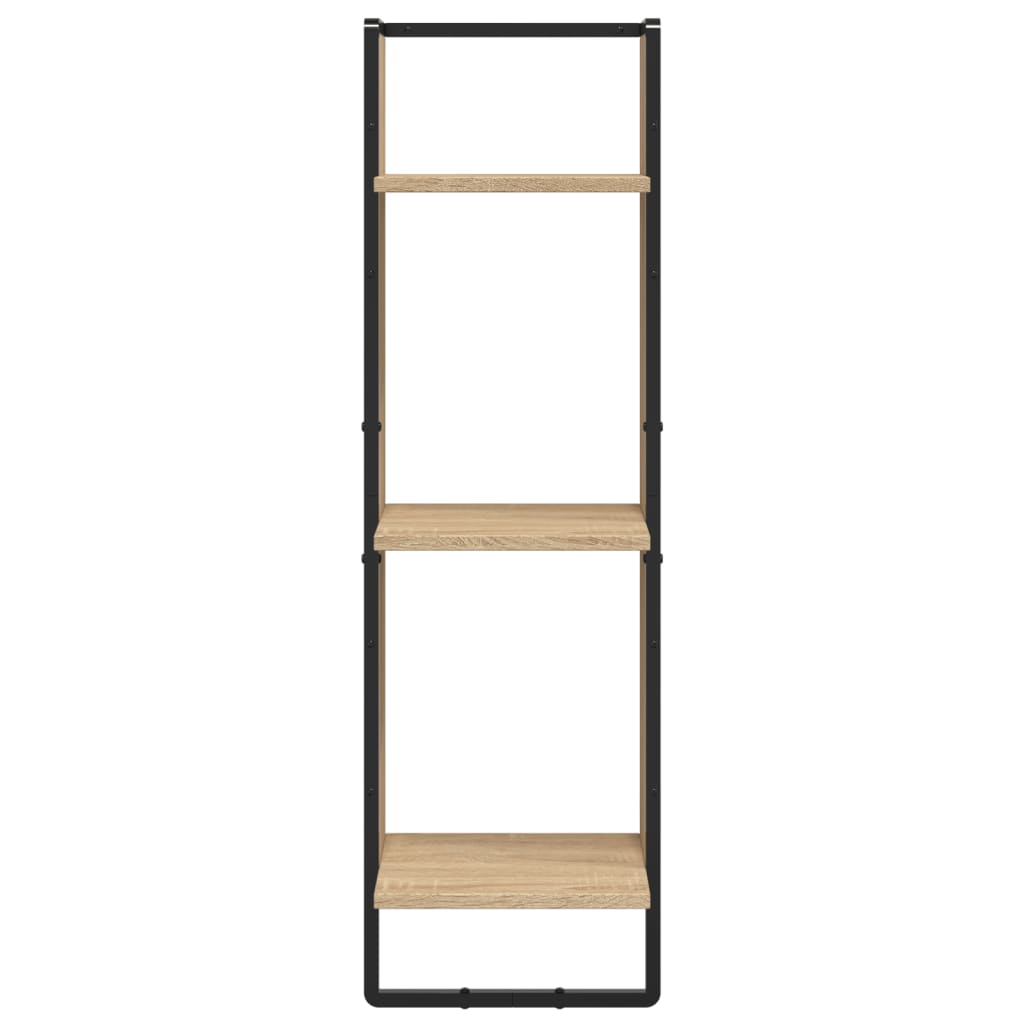 Set Mensole Parete con Aste 6pz Rovere Sonoma Legno Multistrato | homemem39