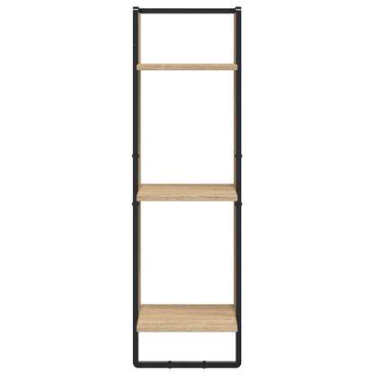 Set Mensole Parete con Aste 6pz Rovere Sonoma Legno Multistrato | homemem39