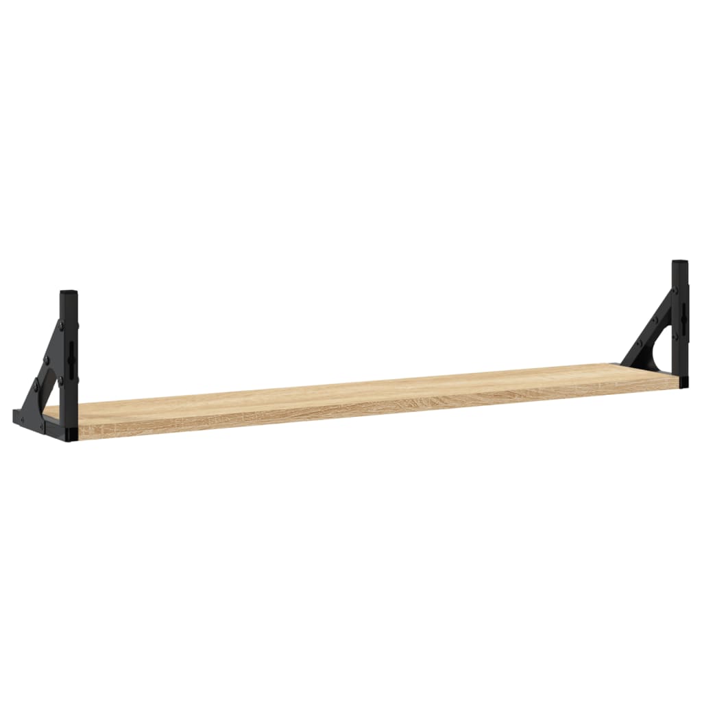 Mensole da parete 2 pz Rovere Sonoma 80x15x15,5 cm Legno ingegnerizzato | homemem39
