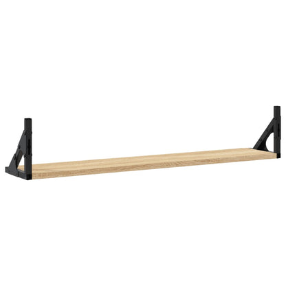Mensole da parete 2 pz Rovere Sonoma 80x15x15,5 cm Legno ingegnerizzato | homemem39