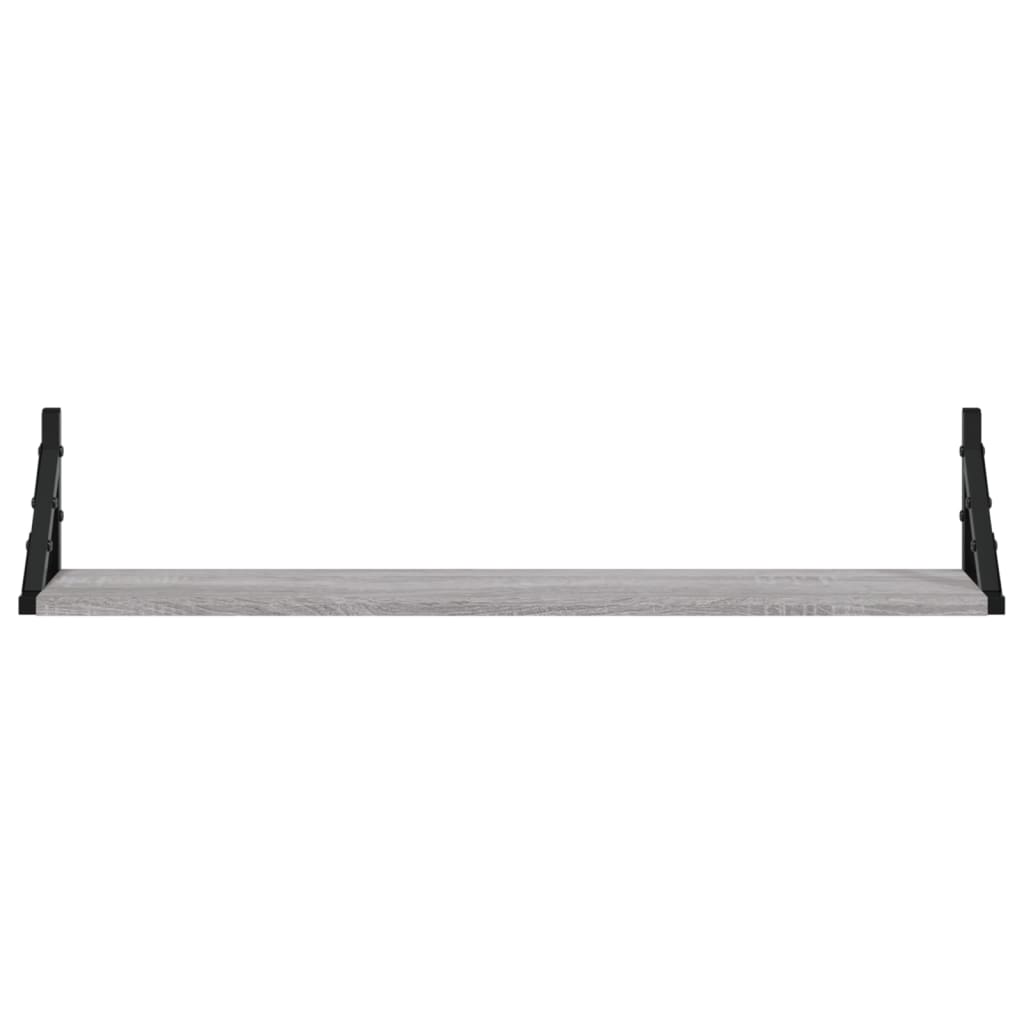 Mensole Parete 2pz Grigio Sonoma 80x15x15,5cm Legno Multistrato | homemem39
