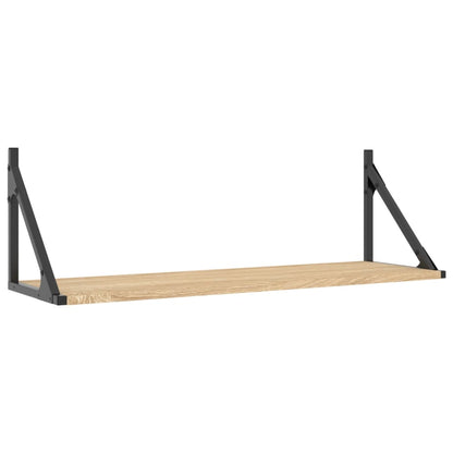 Mensole da parete 2 pz Rovere Sonoma 80x25x25,5 cm