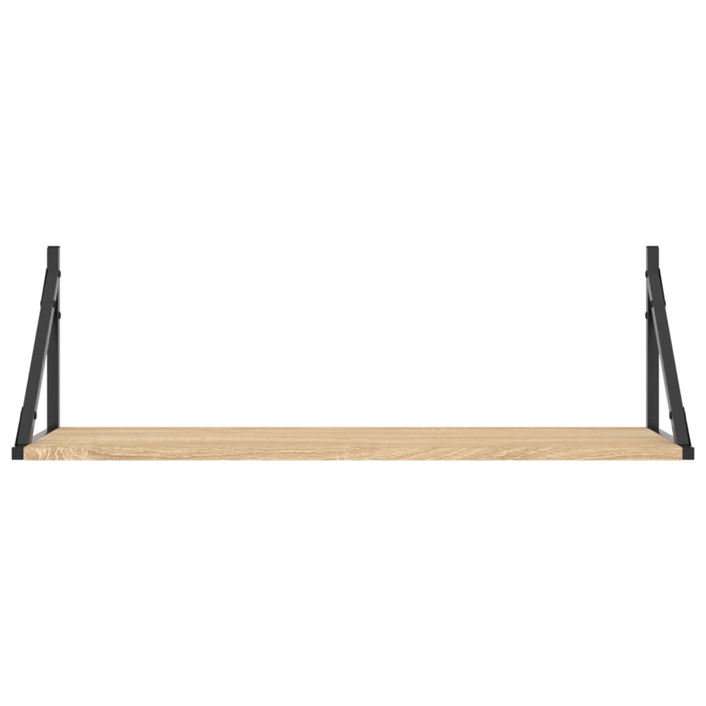 Mensole da parete 2 pz Rovere Sonoma 80x25x25,5 cm Legno ingegnerizzato | homemem39