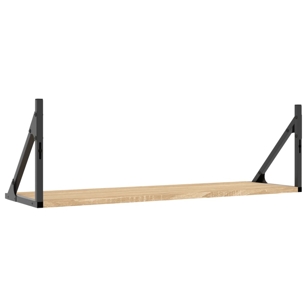 Mensole da parete 2 pz Rovere Sonoma 80x25x25,5 cm Legno ingegnerizzato | homemem39