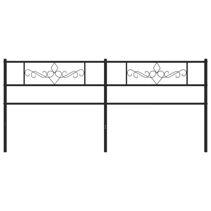 Testiera in Metallo Nero 200 cm - homemem39