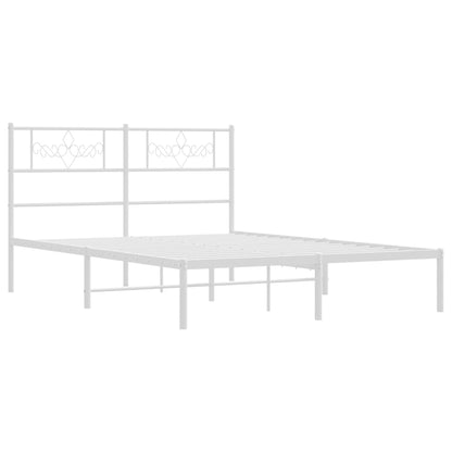 Giroletto con Testiera Metallo Bianco 120x190 cm