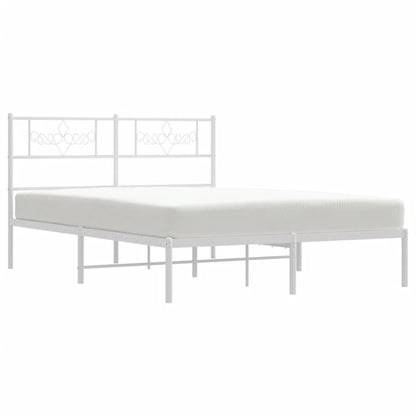 Giroletto con Testiera Metallo Bianco 120x190 cm