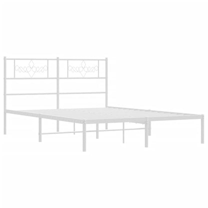 Giroletto con Testiera in Metallo Bianco 120x200 cm | homemem39