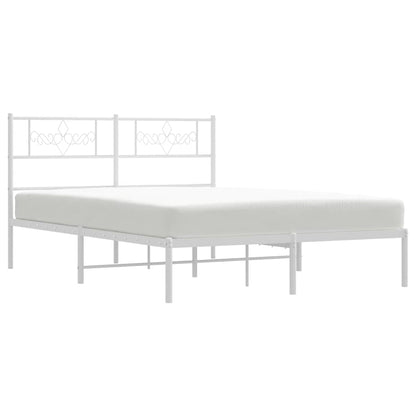 Giroletto con Testiera Metallo Bianco 135x190 cm
