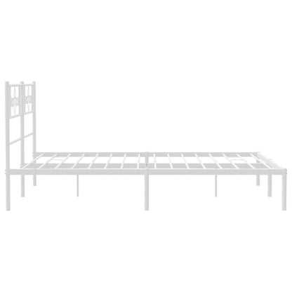 Giroletto con Testiera Metallo Bianco 135x190 cm | homemem39