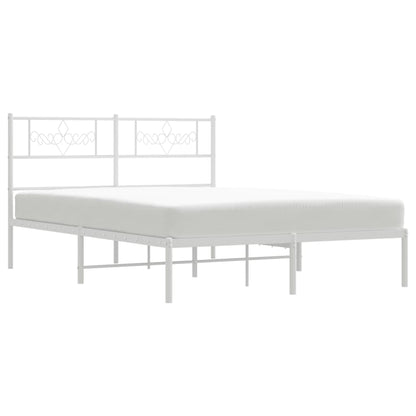 Giroletto con Testiera Metallo Bianco 140x190 cm