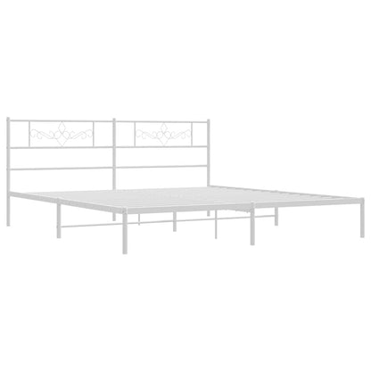 Giroletto con Testiera Metallo Bianco 183x213 cm | homemem39