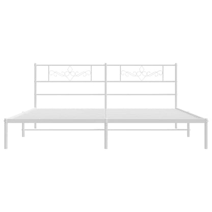 Giroletto con Testiera Metallo Bianco 183x213 cm | homemem39