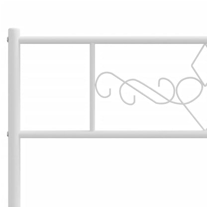 Giroletto con Testiera e Pediera Metallo Bianco 75x190 cm | homemem39
