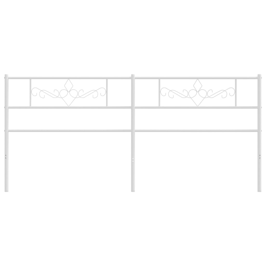 Testiera in Metallo Bianco 180 cm - homemem39