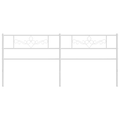Testiera in Metallo Bianco 200 cm - homemem39