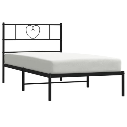 Giroletto con Testiera in Metallo Nero 75x190 cm | homemem39