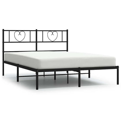 Giroletto con Testiera in Metallo Nero 135x190 cm - homemem39