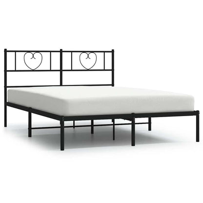 Giroletto con Testiera in Metallo Nero 150x200 cm