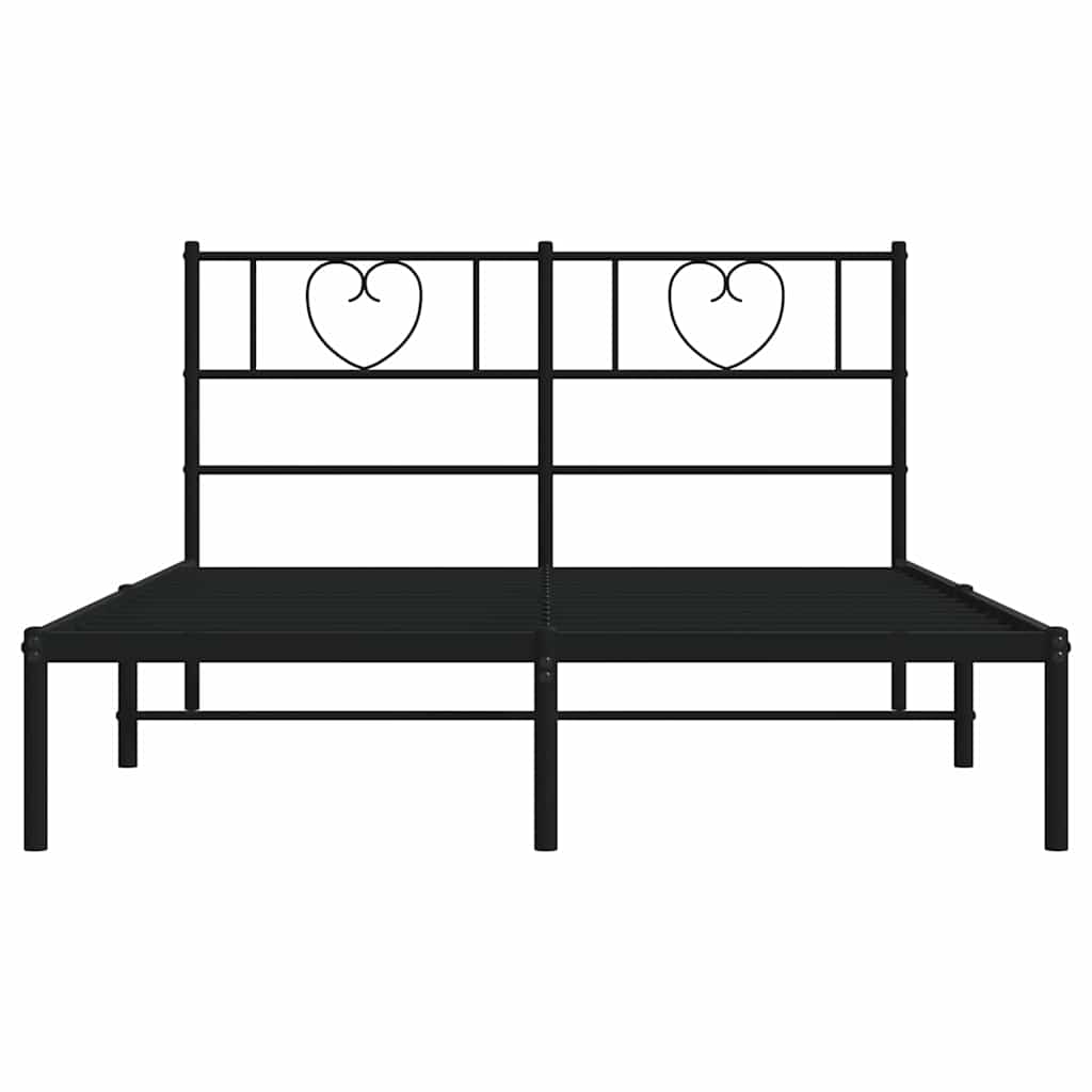 Giroletto con Testiera in Metallo Nero 150x200 cm | homemem39