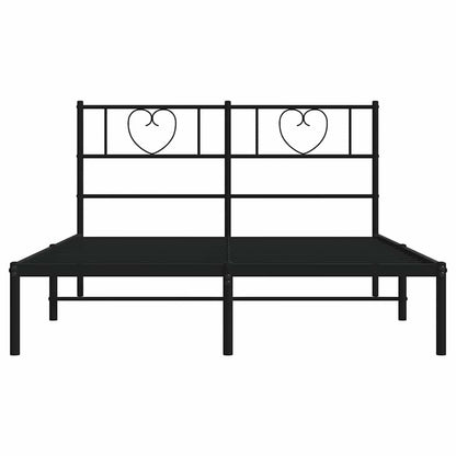 Giroletto con Testiera in Metallo Nero 150x200 cm | homemem39