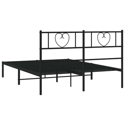 Giroletto con Testiera in Metallo Nero 150x200 cm | homemem39