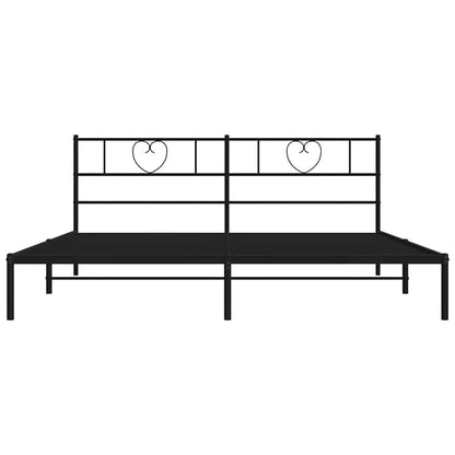 Giroletto con Testiera in Metallo Nero 183x213 cm - homemem39