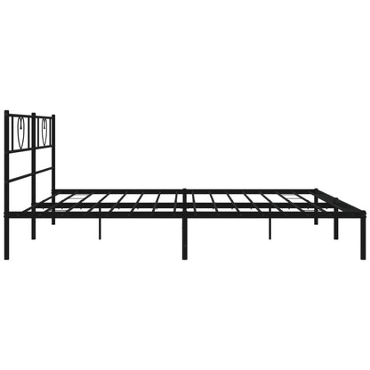Giroletto con Testiera in Metallo Nero 200x200 cm | homemem39