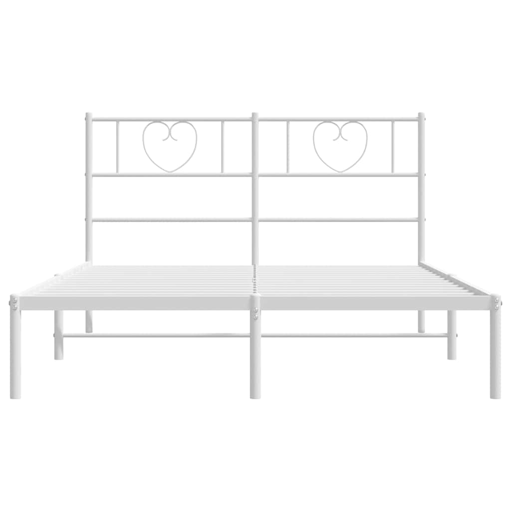 Giroletto con Testiera Metallo Bianco 135x190 cm | homemem39