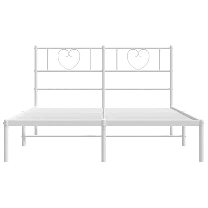 Giroletto con Testiera Metallo Bianco 135x190 cm | homemem39