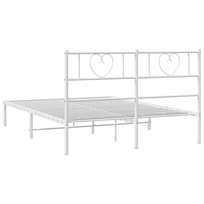 Giroletto con Testiera Metallo Bianco 140x190 cm | homemem39