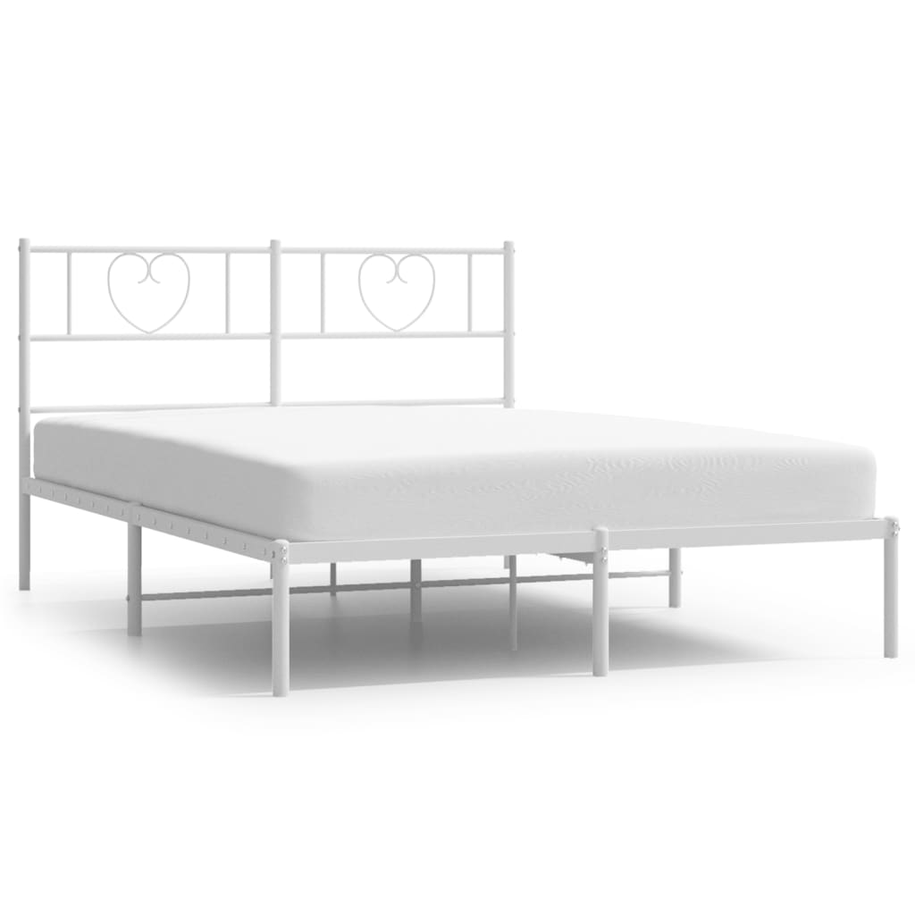 Giroletto con Testiera Metallo Bianco 140x200 cm | homemem39